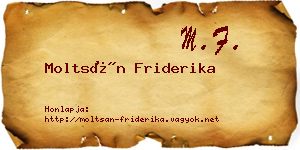 Moltsán Friderika névjegykártya
